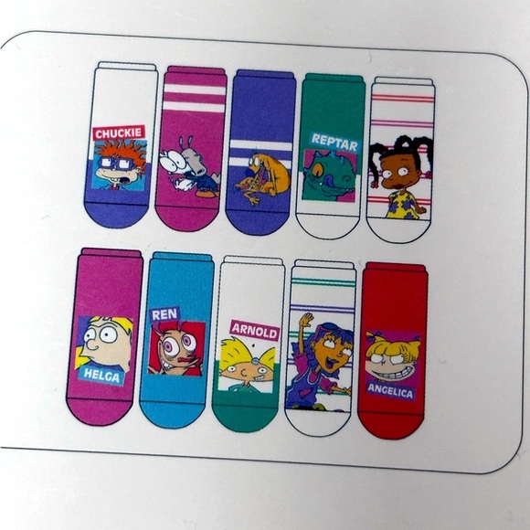 Nickelodeon - 10 Pairs of Low Cut Socks - Size 4-10 - BNWT 🏈🍼 - Picture 4 of 4